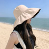 CT-JK-022351黑胶帽女遮脸遮阳帽大帽檐渔夫帽子可折叠太阳帽新款 商品缩略图2