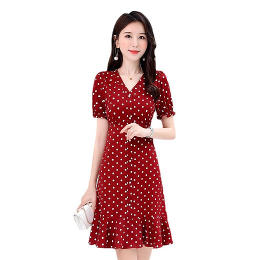 气质大方时尚潮流气质优雅高腰圆点潮流HR-WM20679 商品图4