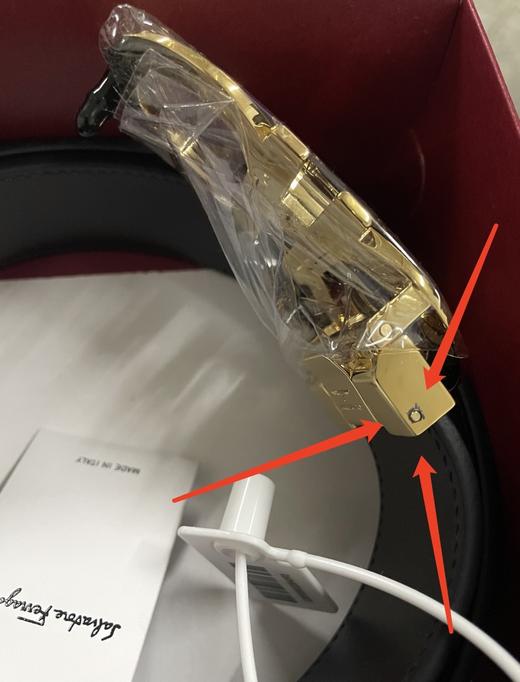 【瑕疵特惠秒】Ferragamo 菲拉格慕 男士高亮金色真皮腰带 10222 商品图8