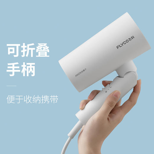 飞科（FLYCO） 电吹风机负离子护发家用磁吸集风嘴可折叠FH6276 1800W 【FH6276】磨砂白 磁吸风嘴 负离子系列 商品图2