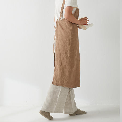 麻+汉麻围裙-泥黄 厨房/园艺 纯麻质地 商品图1