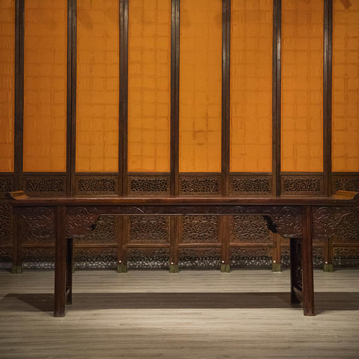 清 红木夹头榫螭龙纹大翘头案 商品图4