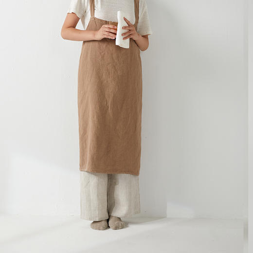 麻+汉麻围裙-泥黄 厨房/园艺 纯麻质地 商品图2