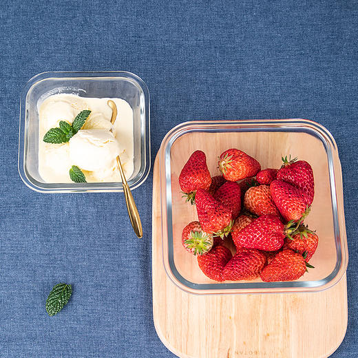 【笑麻麻荟&菲内克斯】钢化玻璃碗可爱甜品碗水果碗单个小碗冰激凌碗 个性 家用A 商品图4