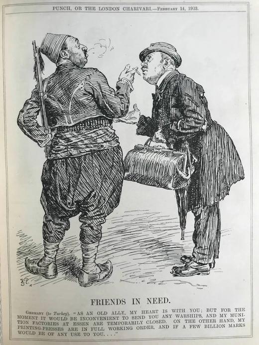 1923年1-6月 英国讽刺漫画杂志《笨拙》（含多幅彩色） 漆布精装16开 商品图13