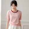 【两件立减19元】夏季针织衫薄款女冰丝上衣圆领抽绳设计透气短袖多色 商品缩略图2