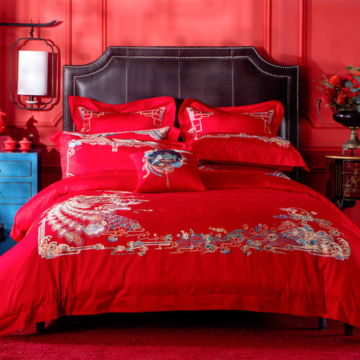 多喜爱-新绒棉婚庆八件套 〈凤舞九天〉 商品图0