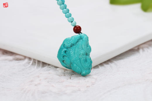 绿松貔貅吊坠   配绿松链子 商品图3