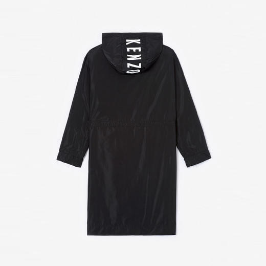 KENZO 高田贤三 女士中长款字母印花连帽外套 黑色 F962 OU045 567 99 商品图1