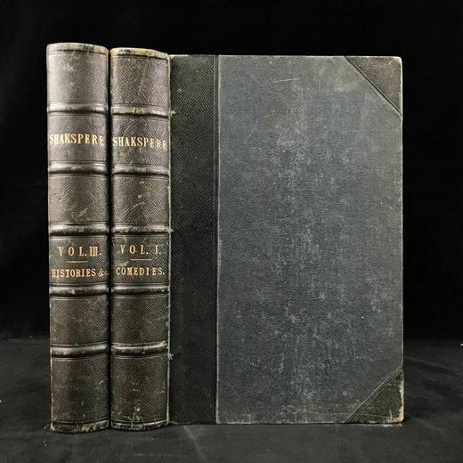 他把理查三世画成猪！1843年 莎士比亚作品集（存2卷） 肯尼·梅多斯近千幅版画插图 真皮精装16开 商品图0