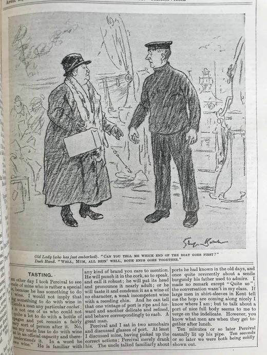 1928年1-6月 英国讽刺漫画杂志《笨拙》（含多幅彩色） 漆布精装16开 商品图13