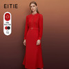 EITIE爱特爱秋季新款束腰长袖优雅显瘦连衣裙6777407 商品缩略图0