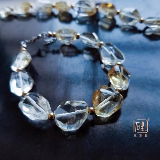 三生石本色 黄水晶随形刻面手链+项链 商品图9
