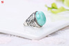 绿松戒指，925银镶 商品缩略图1