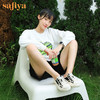 Safiya索菲娅贝壳头溶解底帆布休闲拖鞋2022新款网红风小白拖穆勒拖SF23110401 商品缩略图3