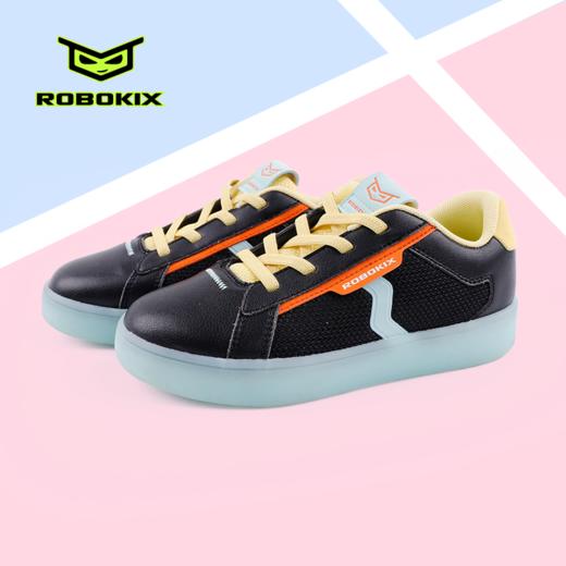 ROBOKIX男女童板鞋低帮百搭休闲鞋松紧鞋带设计方便穿脱 商品图2