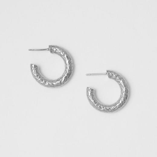 北京仓｜Blue Billie-Hoops-肌理感 中号 耳环（银色）［瑞典设计师］ 商品图1