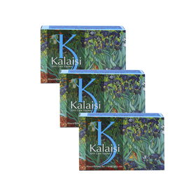 爱敬卡莱丝名画香皂 花香洗澡肥皂洗脸沐浴皂香水皂 韩国原装进口kalaisi 100g*3块 蓝色清爽