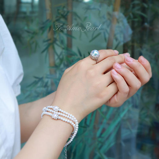 【祥云】海水珍珠戒指 商品图1