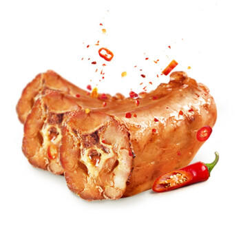 无穷鸡肉零食熟食小吃手撕即食烤香脖香辣味56g共8独立小包 商品图0