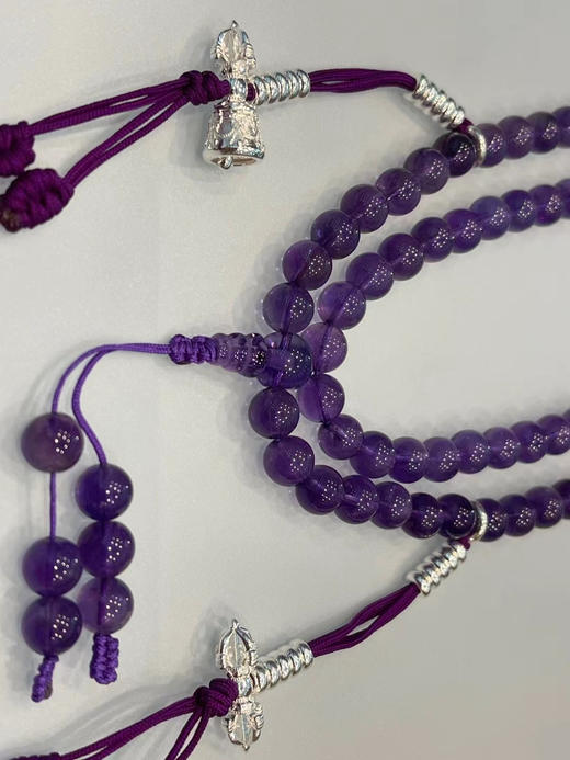 纯银紫水晶佛珠 商品图2