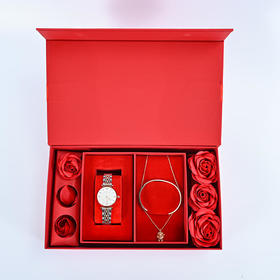  639元就能入手的阿玛尼红色礼盒，满天星手表+手镯+项链，一次性拥有~ 