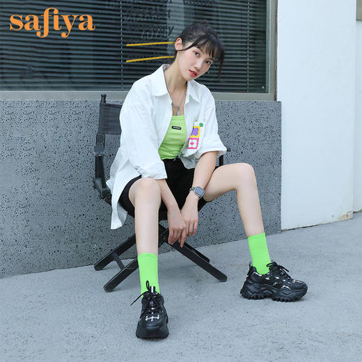 品牌定制| 索菲娅小香风花呢老爹鞋2022秋新款厚底休闲鞋SF23112411 商品图3