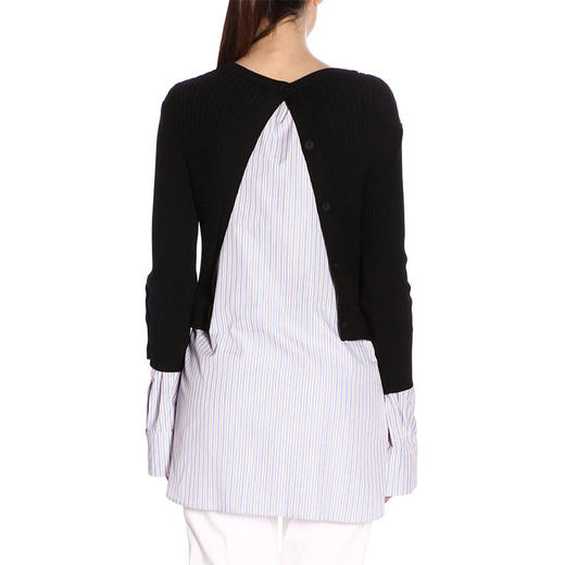 KENZO 高田贤三 女士棉质拼接长袖连衣裙 混色 F952 TO132 5AU 74 商品图2