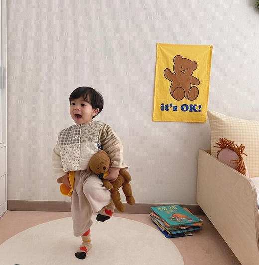 ins风 拍摄道具 房间装饰 小熊挂布 商品图1