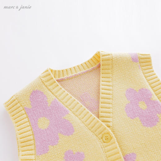 marcjanie马克珍妮秋装新款 女童时尚提花针织衫马甲221358 商品图4