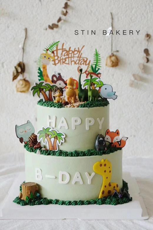 恐龙原始人双层蛋糕 商品图0