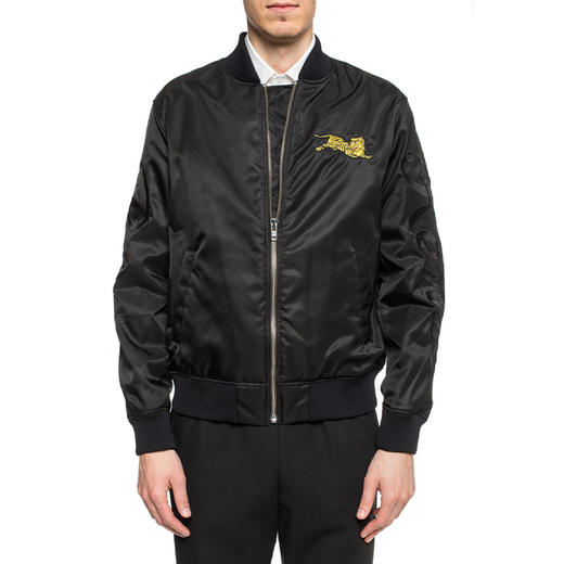 KENZO 高田贤三 男士小老虎徽标刺绣拉链外套 黑色 F955 BL191 1NB 99 商品图1