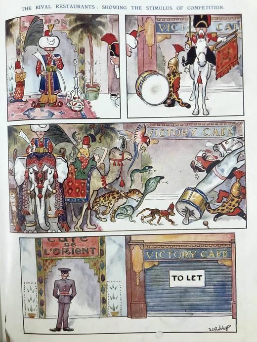 1923年1-6月 英国讽刺漫画杂志《笨拙》（含多幅彩色） 漆布精装16开 商品图5