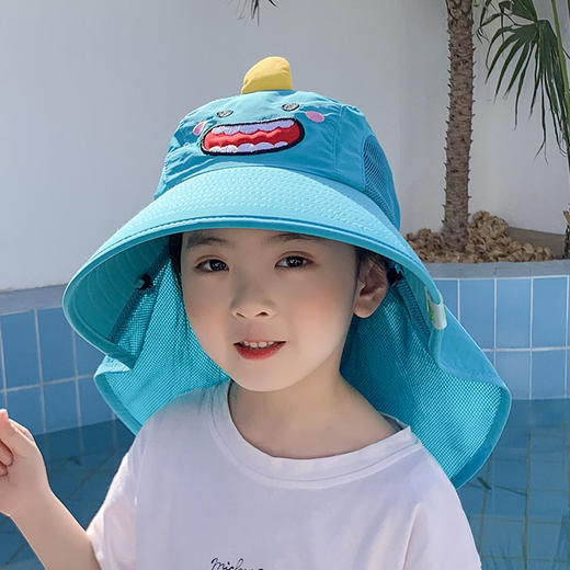 CT-M52儿童帽海边沙滩遮阳帽太阳帽男童夏季帽子女童可爱凉帽渔夫帽 商品图6