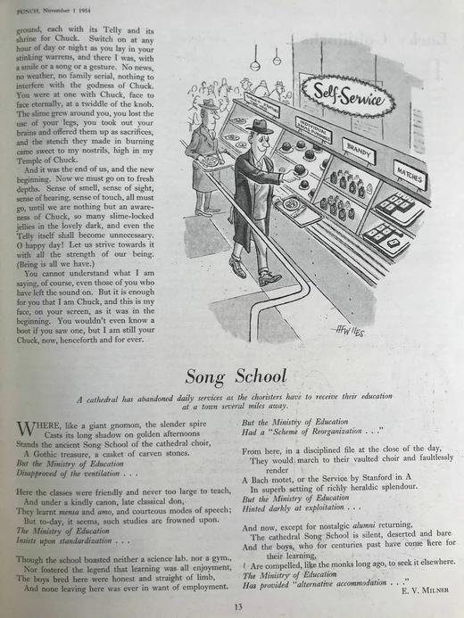 1955年1-6月 英国讽刺漫画杂志《笨拙》（含多幅彩色） 漆布精装16开 商品图8