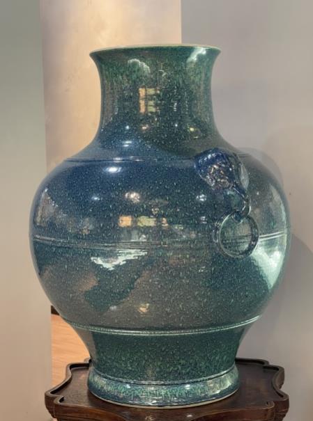 素炉钧双耳瓶 商品图0