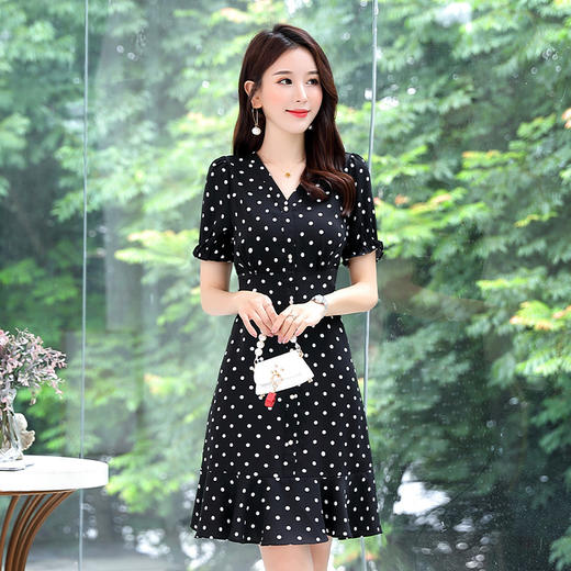 气质大方时尚潮流气质优雅高腰圆点潮流HR-WM20679 商品图6