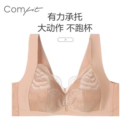 Comfit无钢圈内衣女薄款大码聚拢防下垂美背大胸显小文胸CB00101 商品图3