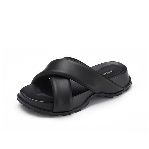 westory女鞋2022夏季新款休闲百搭软底松糕露脚舒适拖鞋W22BJ61461 商品图1