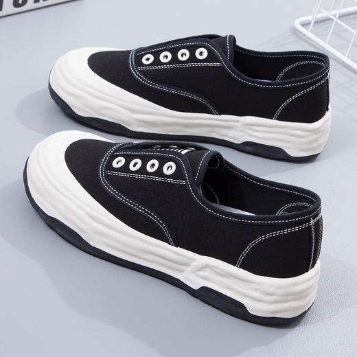 2022夏秋新款韩版学生帆布鞋女ins潮平底跑步小白鞋女休闲鞋8895 商品图1