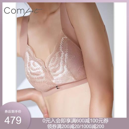 Comfit无钢圈内衣女薄款大码聚拢防下垂美背大胸显小文胸CB00101 商品图0