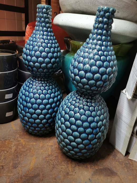 葫芦形花瓶蓝色 商品图0