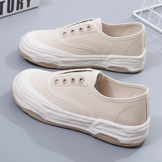 2022夏秋新款韩版学生帆布鞋女ins潮平底跑步小白鞋女休闲鞋8895 商品图2