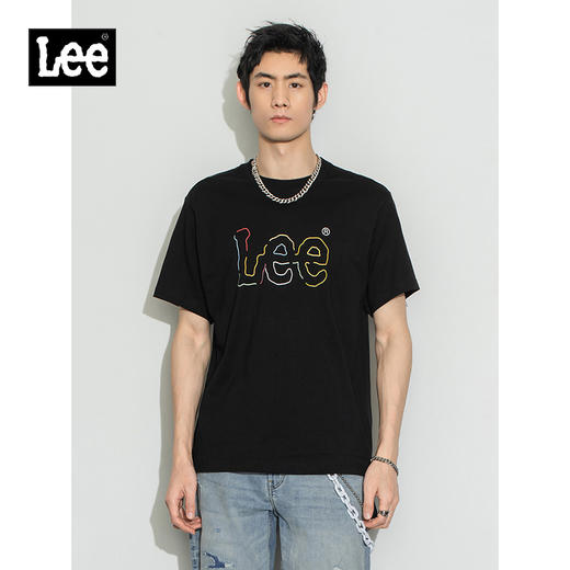 Lee商场同款22春夏新品舒适版圆领logo多色男短袖T恤LMT0016083RX 商品图0