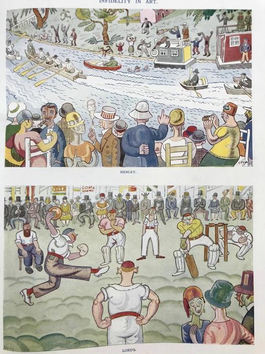 1928年1-6月 英国讽刺漫画杂志《笨拙》（含多幅彩色） 漆布精装16开 商品图4