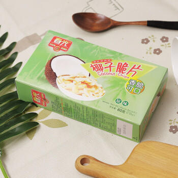 春光食品 海南特产 椰子脆片60g*3 椰子肉水果干 办公室休闲零食 商品图0
