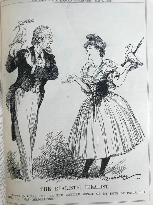 1928年1-6月 英国讽刺漫画杂志《笨拙》（含多幅彩色） 漆布精装16开 商品图12