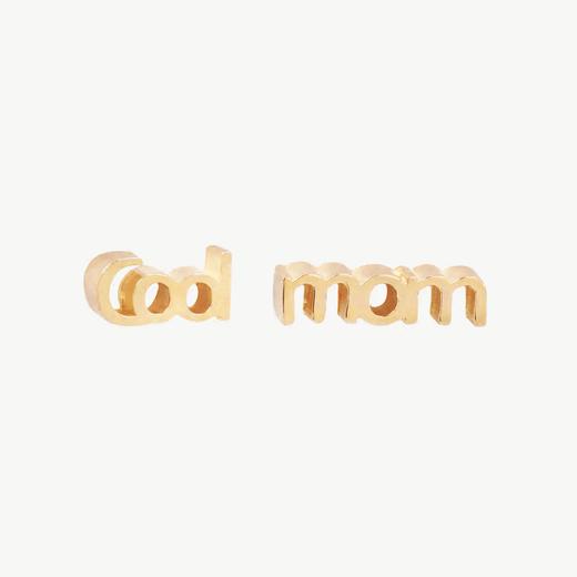 订购8周到｜Studio Grun-Cool mom-字母 耳钉（不对称）［美国设计师］ 商品图1
