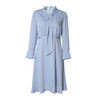 EITIE爱特爱秋冬新款气质飘带收腰显瘦A字中袖连衣裙6707402 商品缩略图11