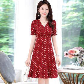 气质大方时尚潮流气质优雅高腰圆点潮流HR-WM20679